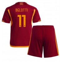 Otroški Nogometni dresi AS Roma Andrea Belotti #11 Domači 2023-24 Kratek Rokav (+ Kratke hlače)